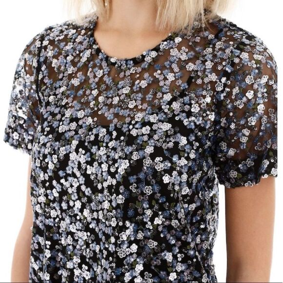 NWT Michael Michael Kors Sequined Dress In Orchid Haze SIZE XXS - Picture 11 of 12